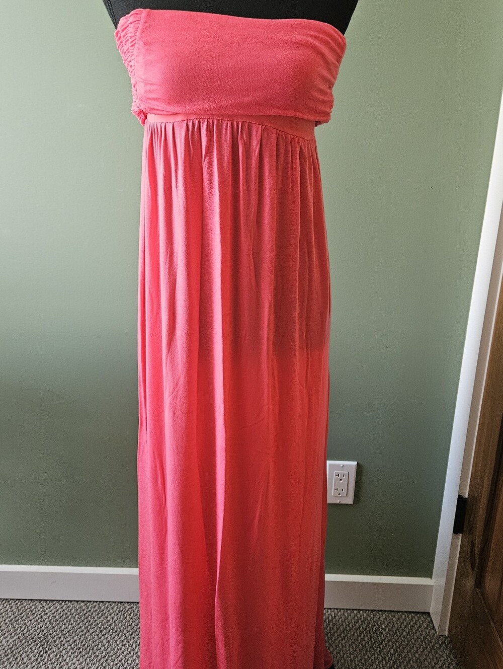 DKNY Coral Strapless Maxi Beach Coverup Dress